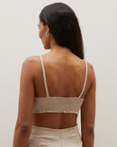 Bralete de Laise com Alça Trançada - Areia