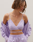 Top Transpassado com Amarração Cintura  - Lilás