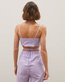 Top Transpassado com Amarração Cintura  - Lilás