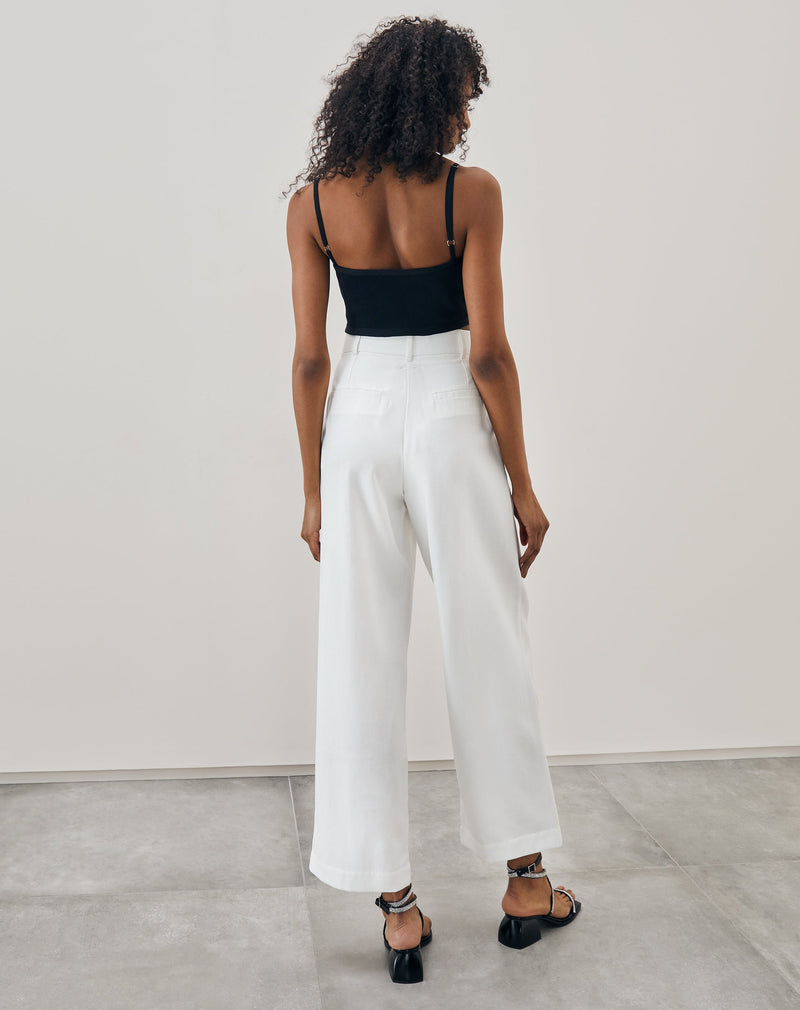 Top Cropped de Tricot - Preto