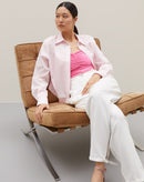 Camisa Básica Curta - Rosa Claro