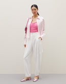 Camisa Básica Curta - Rosa Claro