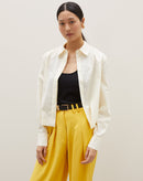 Camisa Básica Curta - Amarelo Claro