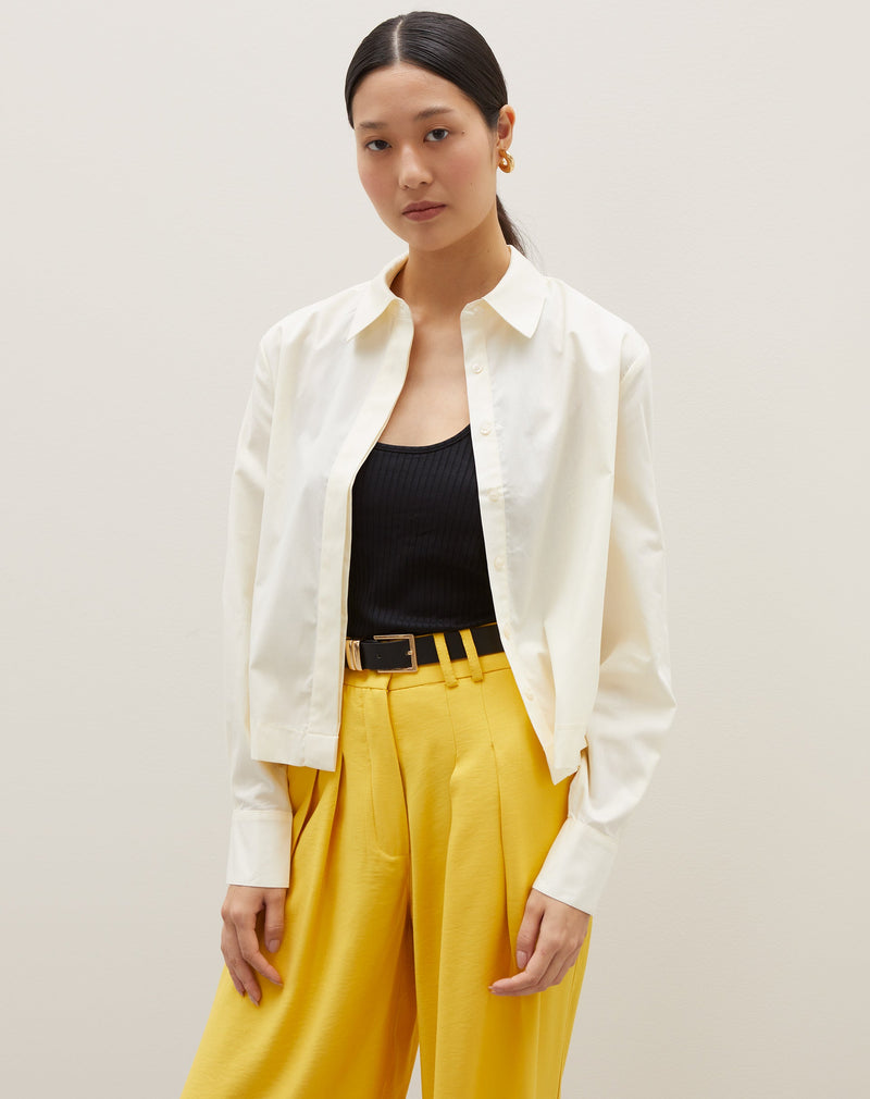 Camisa Básica Curta - Amarelo Claro