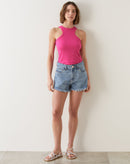 Regata de Malha e Halter Neck Nadador - Rosa Escuro