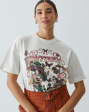 T-shirt  Mystery Estampada - Creme