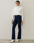 Regata Cropped com Decote "v" e Botões na Lateral - Off-white