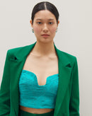 Top Cropped de Alça Fina Ajustável - Verde