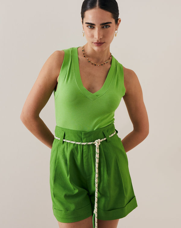 Regata com Decote V - Verde