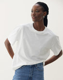 T-shirt Ampla Algodão Pesado - Off-white