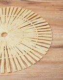 Lugar Americano Redondo em Papel - Bege