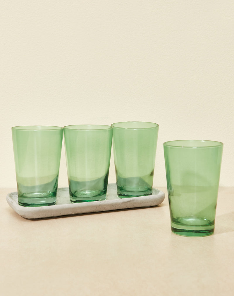 Jogo de Copos Liso - 6 Peças - 350 Ml - Verde Claro