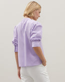 Bata Manga Curta com Decote Profundo - Lilás