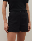 Shorts Cintura Alta de Linho  - Preto