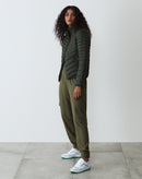 Jaqueta Puffer de Nylon com Bolsos - Verde Militar