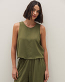 Regata Reta com Botão - Verde Militar