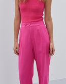 Calça de Linho com Botões Forrados  - Pink