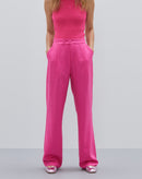 Calça de Linho com Botões Forrados  - Pink