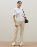 Blusa Manga Curta Recorte Costas - Off-white