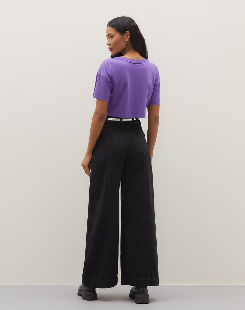Camiseta Cropped - Roxo