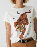 T-shirt Ampla Estampada - Off-white