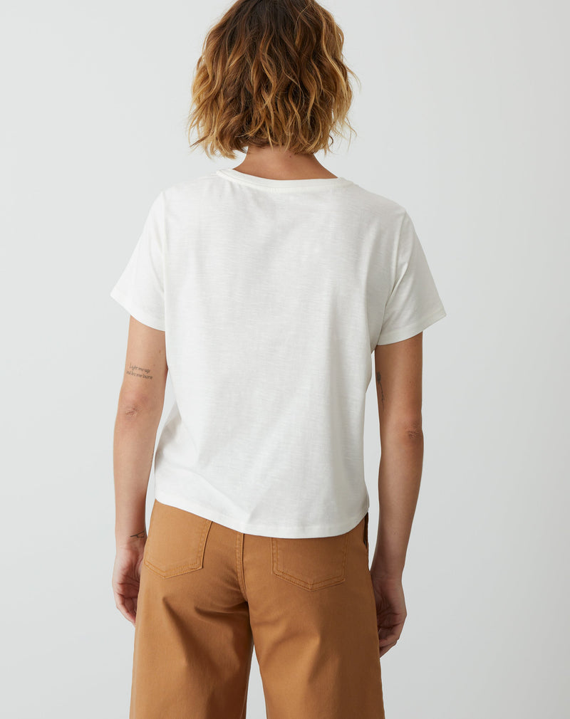 T-shirt Ampla Estampada - Off-white