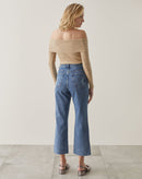 Blusa Ombro a Ombro de Tricot - Bege