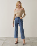 Blusa Ombro a Ombro de Tricot - Bege