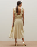 Saia Midi de Tricot com Lurex - Off-white