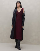Vestido Midi de Tricot - Vinho