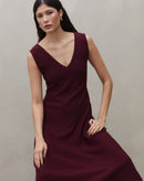 Vestido Midi de Tricot - Vinho