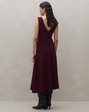 Vestido Midi de Tricot - Vinho