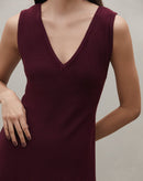 Vestido Midi de Tricot - Vinho