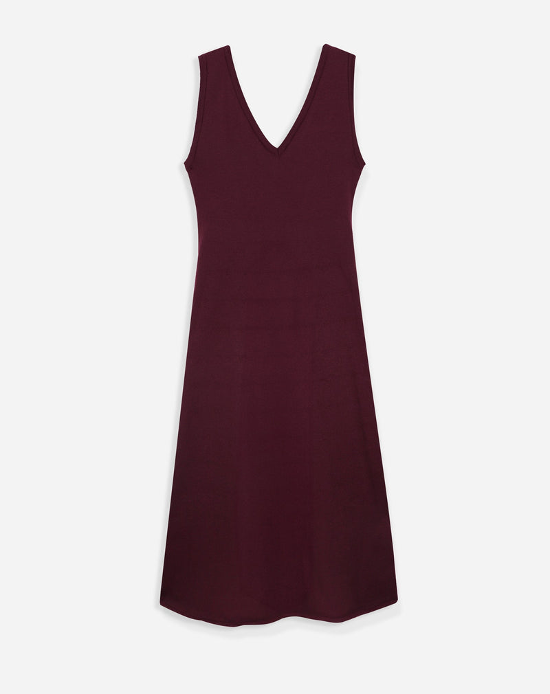 Vestido Midi de Tricot - Vinho