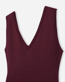 Vestido Midi de Tricot - Vinho