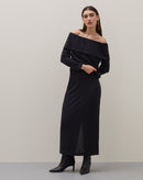 Saia Midi Tubo de Malha - Preto