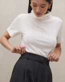 Calça com Cós Transpassado de Alfaiataria - Preto