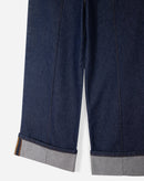 Calça Reta Cropped Jeans - Azul Escuro