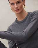 Blusa Manga Longa de Tricot - Cinza Escuro