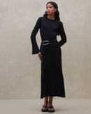 Vestido Midi de Tricot - Preto