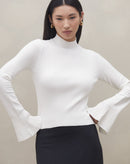 Suéter Manga Sino de Tricot - Off-white