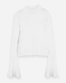 Suéter Manga Sino de Tricot - Off-white