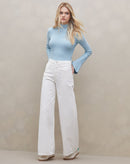 Suéter Manga Sino de Tricot - Azul Claro