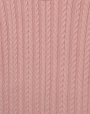 Suéter de Tricot Trançado - Rosa Claro