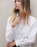 Camisa Oversized de Tricoline - Branco