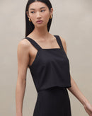 Blusa Regata Decote Reto - Preto