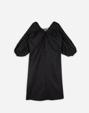 Vestido Midi Manga Bufante - Preto