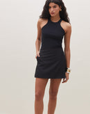 Short Saia de Alfaiataria Cintura Média - Preto