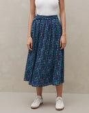 Saia Midi com Amarração - Organic Poá Medium