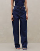 Calça Reta Jeans - Azul Médio